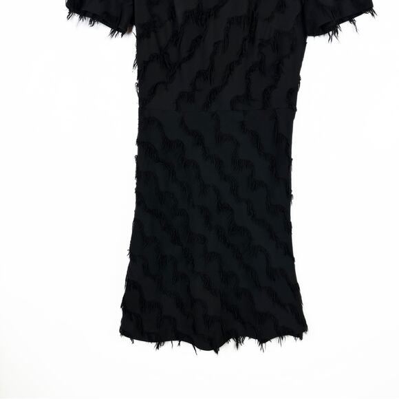 Sandro Paris Black Sheer Back Cocktail Shift Dress. - Picture 8 of 14
